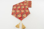 Table Runner, Red Water Line Tulip Pattern Turkish Chenille Fabric Table Runner, Fabric Table Linen, Turkish Table Runner Table Runner, Red Water Line Tulip Pattern Turkish Chenille Fabric Table Runner, Fabric Table Linen, Turkish Table Runner