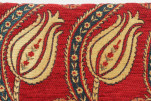 Table Runner, Red Water Line Tulip Pattern Turkish Chenille Fabric Table Runner, Fabric Table Linen, Turkish Table Runner Table Runner, Red Water Line Tulip Pattern Turkish Chenille Fabric Table Runner, Fabric Table Linen, Turkish Table Runner