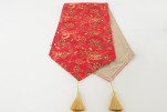 Table Runner, Red Caucasus Carnation Pattern Turkish Chenille Fabric Table Runner, Fabric Table Linens, Dining Table Runner Table Runner, Red Caucasus Carnation Pattern Turkish Chenille Fabric Table Runner, Fabric Table Linens, Dining Table Runner