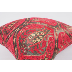 Fabric Pillow, Fabric Pillow 20x20, Red Morocco Pattern Turkish Jacquard Fabric Pillow Cover, Chenille Lumber Pillow,Sofa Pillow