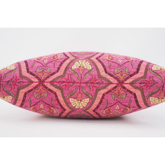 Fabric Pillow,Fabric Pillow 20x20,Mazenda Pink Carnation Pattern Turkish Jacquard Fabric Pillow,Throw Pillow Case,Lumbar Pillows