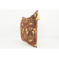 Fabric Pillow,Fabric Pillow 20x20,Brown Carnation Pattern Turkish Jacquard Fabric Pillow Cover,Throw Pillow Case, Lumbar Pillows