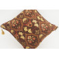 Fabric Pillow,Fabric Pillow 20x20,Brown Carnation Pattern Turkish Jacquard Fabric Pillow Cover,Throw Pillow Case, Lumbar Pillows