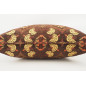 Fabric Pillow,Fabric Pillow 20x20,Brown Carnation Pattern Turkish Jacquard Fabric Pillow Cover,Throw Pillow Case, Lumbar Pillows