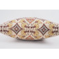 Fabric Pillow,Fabric Pillow 20x20,Beige Carnation Pattern Turkish Jacquard Fabric Pillow Cover,Throw Pillow Case, Lumbar Pillows