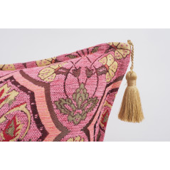 Fabric Pillow,Fabric Pillow 20x20, Pale Pink Carnation Pattern Turkish Jacquard Fabric Pillow, Throw Pillow Case, Lumbar Pillows
