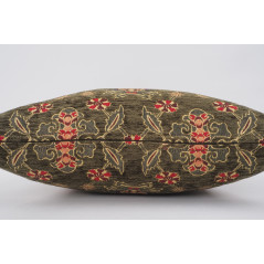 Fabric Pillow, Fabric Pillow 20x20,Moss Green Topkapi Palace Tulip Pattern Turkish Jacquard Fabric Pillow,Chenille Fabric Pillow