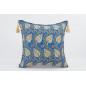 Fabric Pillow,Fabric Pillow 20x20,Navy Blue Water Line Tulip Pattern Turkish Jacquard Fabric Pillow,Accent Pillow, Lumber Pillow Fabric Pillow,Fabric Pillow 20x20,Navy Blue Water Line Tulip Pattern Turkish Jacquard Fabric Pillow,Accent Pillow, Lumber Pillow