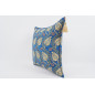 Fabric Pillow,Fabric Pillow 20x20,Navy Blue Water Line Tulip Pattern Turkish Jacquard Fabric Pillow,Accent Pillow, Lumber Pillow Fabric Pillow,Fabric Pillow 20x20,Navy Blue Water Line Tulip Pattern Turkish Jacquard Fabric Pillow,Accent Pillow, Lumber Pillow