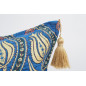 Fabric Pillow,Fabric Pillow 20x20,Navy Blue Water Line Tulip Pattern Turkish Jacquard Fabric Pillow,Accent Pillow, Lumber Pillow Fabric Pillow,Fabric Pillow 20x20,Navy Blue Water Line Tulip Pattern Turkish Jacquard Fabric Pillow,Accent Pillow, Lumber Pillow