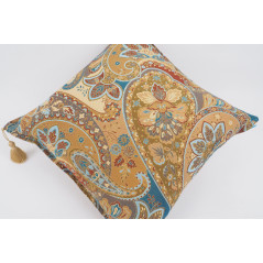 Fabric Pillow,Fabric Pillow 20x20,Paisley Pattern Turkish Chenille Fabric Pillow Case,Decorative Bohemian Pillow,Jacquard Fabric