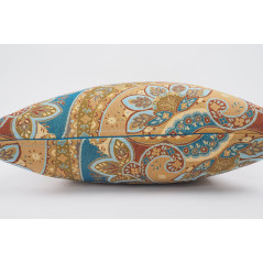 Fabric Pillow,Fabric Pillow 20x20,Paisley Pattern Turkish Chenille Fabric Pillow Case,Decorative Bohemian Pillow,Jacquard Fabric