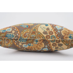 Fabric Pillow,Fabric Pillow 20x20,Paisley Pattern Turkish Chenille Fabric Pillow Case,Decorative Bohemian Pillow,Jacquard Fabric