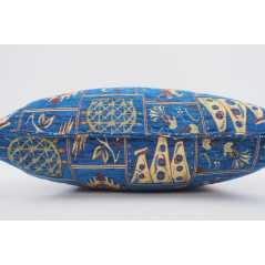 Fabric Pillow,Fabric Pillow 20x20,Navy Blue Turkish Dream Pattern Turkish Chenille Fabric Pillow Case,Decorative Bohemian Pillow