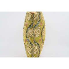 Fabric Pillow,Fabric Pillow 20x20, Pistachio Green Water Line Tulip Pattern Turkish Jacquard Fabric Pillow, Accent Lumber Pillow