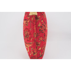 Fabric Pillow,Fabric Pillow 20x20, Red Caucasus Carnation Pattern Turkish Jacquard Fabric Pillow, Decorative Pillow, Sofa Pillow