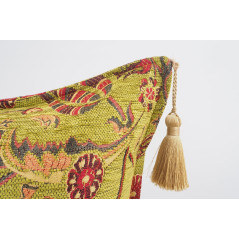 Fabric Pillow,Fabric Pillow 20x20,Pistachio Green Caucasus Carnation Pattern Turkish Fabric Pillow,Decorative Pillow,Sofa Pillow