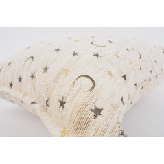 Fabric Pillow, Fabric Pillow 16x24, Beige Arabian Night Pattern Turkish Fabric Pillow Cover, Chenille Fabric Bohemian Pillow