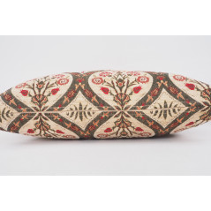 Fabric Pillow, Fabric Pillow 16x24, Beige Morocco Pattern Turkish Jacquard Fabric Pillow Cover, Chenille Fabric Bohemian Pillow