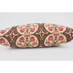 Fabric Pillow, Fabric Pillow 16x24, Beige Morocco Pattern Turkish Jacquard Fabric Pillow Cover, Chenille Fabric Bohemian Pillow
