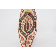 Fabric Pillow, Fabric Pillow 16x24, Beige Morocco Pattern Turkish Jacquard Fabric Pillow Cover, Chenille Fabric Bohemian Pillow