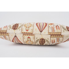 Fabric Pillow, Fabric Pillow 16x24, Beige Turkish Dream Pattern Turkish Chenille Fabric Pillow,Decorative Fabric,Bohemian Pillow