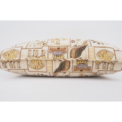 Fabric Pillow, Fabric Pillow 16x24, Beige Turkish Dream Pattern Turkish Chenille Fabric Pillow,Decorative Fabric,Bohemian Pillow