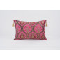 Fabric Pillow, Fabric Pillow 16x24, Mazenda Pink Morocco Pattern Turkish Jacquard Fabric Pillow Cover, Chenille Bohemian Pillow