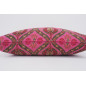 Fabric Pillow, Fabric Pillow 16x24, Mazenda Pink Morocco Pattern Turkish Jacquard Fabric Pillow Cover, Chenille Bohemian Pillow