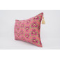Fabric Pillow, Fabric Pillow 16x24, Mazenda Pink Tiger Eyes Pattern Turkish Fabric Pillow Cover, Chenille Bohemian Pillow