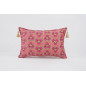 Fabric Pillow, Fabric Pillow 16x24, Mazenda Pink Tiger Eyes Pattern Turkish Fabric Pillow Cover, Chenille Bohemian Pillow