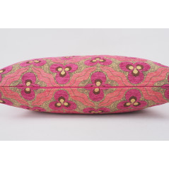 Fabric Pillow, Fabric Pillow 16x24, Mazenda Pink Tiger Eyes Pattern Turkish Fabric Pillow Cover, Chenille Bohemian Pillow