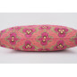 Fabric Pillow, Fabric Pillow 16x24, Mazenda Pink Tiger Eyes Pattern Turkish Fabric Pillow Cover, Chenille Bohemian Pillow