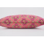 Fabric Pillow, Fabric Pillow 16x24, Mazenda Pink Tiger Eyes Pattern Turkish Fabric Pillow Cover, Chenille Bohemian Pillow