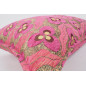 Fabric Pillow, Fabric Pillow 16x24, Mazenda Pink Tiger Eyes Pattern Turkish Fabric Pillow Cover, Chenille Bohemian Pillow