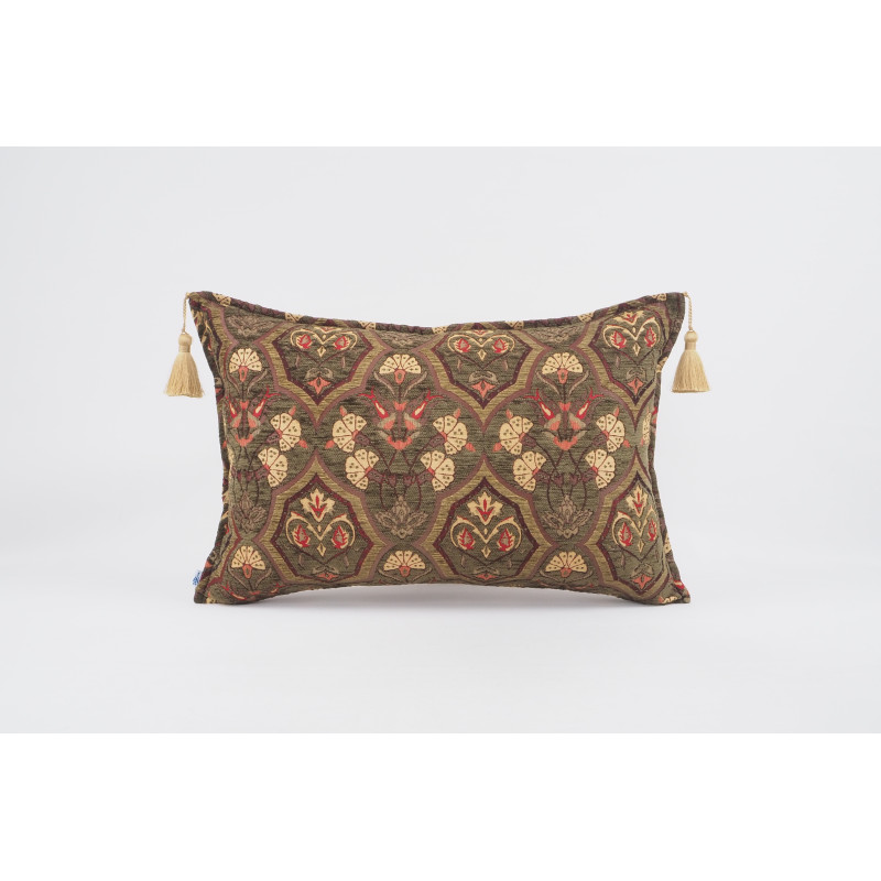 Fabric Pillow, Fabric Pillow 16x24, Moss Green Carnation Pattern Turkish Pattern Jacquard Fabric Pillow, Bohemian Throw Pillow Fabric Pillow, Fabric Pillow 16x24, Moss Green Carnation Pattern Turkish Pattern Jacquard Fabric Pillow, Bohemian Throw Pillow