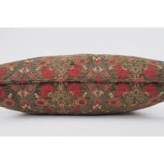 Fabric Pillow, Fabric Pillow 16x24, Moss Green Morocco Pattern Turkish Jacquard Fabric Pillow Cover, Chenille Bohemian Pillow