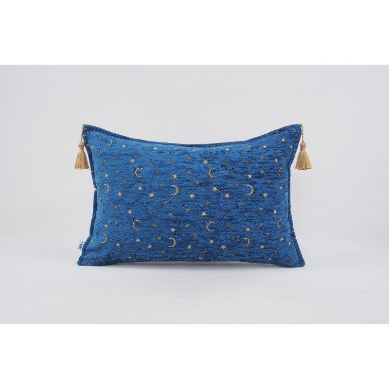 Fabric Pillow, Fabric Pillow 16x24, Navy Blue Arabian Night Pattern Turkish Fabric Pillow Cover, Chenille Bohemian Pillow Fabric Pillow, Fabric Pillow 16x24, Navy Blue Arabian Night Pattern Turkish Fabric Pillow Cover, Chenille Bohemian Pillow