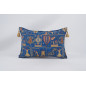 Fabric Pillow, Fabric Pillow 16x24, Navy Blue Turkish Dream Pattern Turkish Chenille Fabric Pillow, Decorative Bohemian Pillow Fabric Pillow, Fabric Pillow 16x24, Navy Blue Turkish Dream Pattern Turkish Chenille Fabric Pillow, Decorative Bohemian Pillow