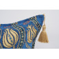 Fabric Pillow, Fabric Pillow 16x24, Navy Blue Water Line Tulip Pattern Turkish Jacquard Fabric Pillow, Chenille Fabric Pillow Fabric Pillow, Fabric Pillow 16x24, Navy Blue Water Line Tulip Pattern Turkish Jacquard Fabric Pillow, Chenille Fabric Pillow