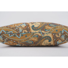 Fabric Pillow, Fabric Pillow 16x24, Paisley Pattern Turkish Chenille Fabric Pillow,Decorative Bohemian Pillow, Jacquard Fabric
