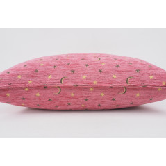 Fabric Pillow, Fabric Pillow 16x24, Pale Pink Arabian Night Pattern Turkish Fabric Pillow Cover, Chenille Bohemian Pillow