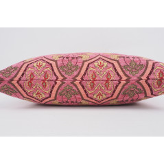 Fabric Pillow, Fabric Pillow 16x24, Pale Pink Carnation Pattern Turkish Pattern Jacquard Fabric Pillow, Bohemian Throw Pillow