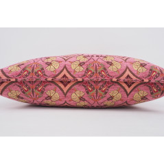 Fabric Pillow, Fabric Pillow 16x24, Pale Pink Carnation Pattern Turkish Pattern Jacquard Fabric Pillow, Bohemian Throw Pillow