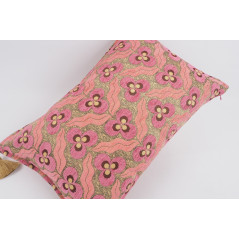 Fabric Pillow, Fabric Pillow 16x24, Pale Pink Tiger Eyes Pattern Turkish Fabric Pillow Cover, Chenille Fabric, Bohemian Pillow