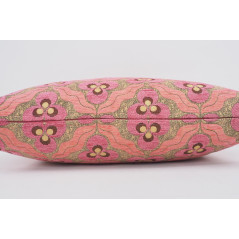 Fabric Pillow, Fabric Pillow 16x24, Pale Pink Tiger Eyes Pattern Turkish Fabric Pillow Cover, Chenille Fabric, Bohemian Pillow