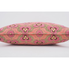 Fabric Pillow, Fabric Pillow 16x24, Pale Pink Tiger Eyes Pattern Turkish Fabric Pillow Cover, Chenille Fabric, Bohemian Pillow
