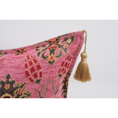 Fabric Pillow, Fabric Pillow 16x24, Pale Pink Topkapi Palace Tulip Pattern Turkish Jacquard  Fabric Pillow Cover, Throw Pillow