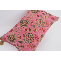 Fabric Pillow, Fabric Pillow 16x24, Pale Pink Topkapi Palace Tulip Pattern Turkish Jacquard  Fabric Pillow Cover, Throw Pillow
