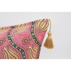 Fabric Pillow, Fabric Pillow 16x24, Pale Pink Water Line Tulip Pattern Turkish Fabric Pillow, Decorative Pillow, Bohemian Pillow